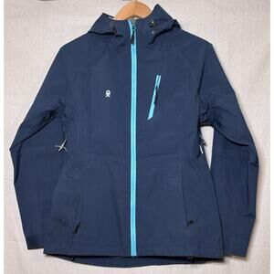 Little Donkey Andy Women's Waterproof Rain Jacket Lightweight Outdoors Sz S Blue